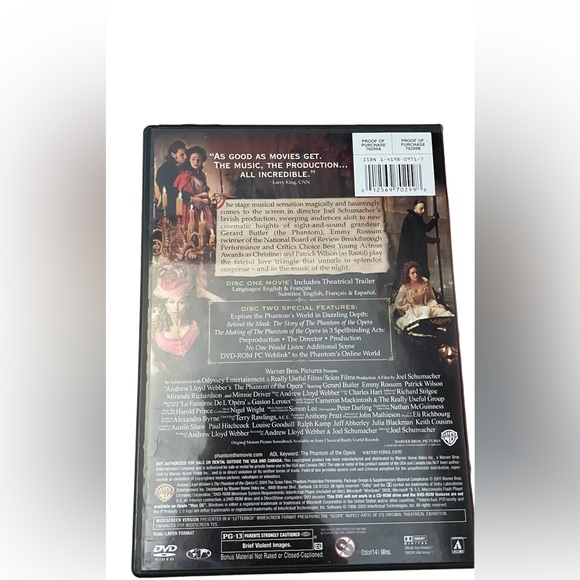 🔵2/ $15 Phantom of the Opera movie - Picture 2 of 2